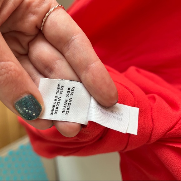 Diane Von Furstenberg Coral Red Karin Dress Sz 10 - Picture 15 of 16